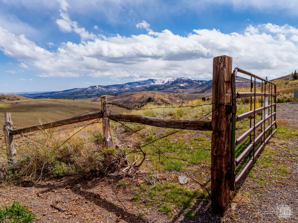 Utah Mountains Behind Fence And Gate