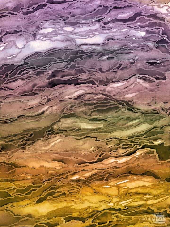 MARBLE IDEA 1 - COLORFUL OMBRE ABSTRACT PAINTING