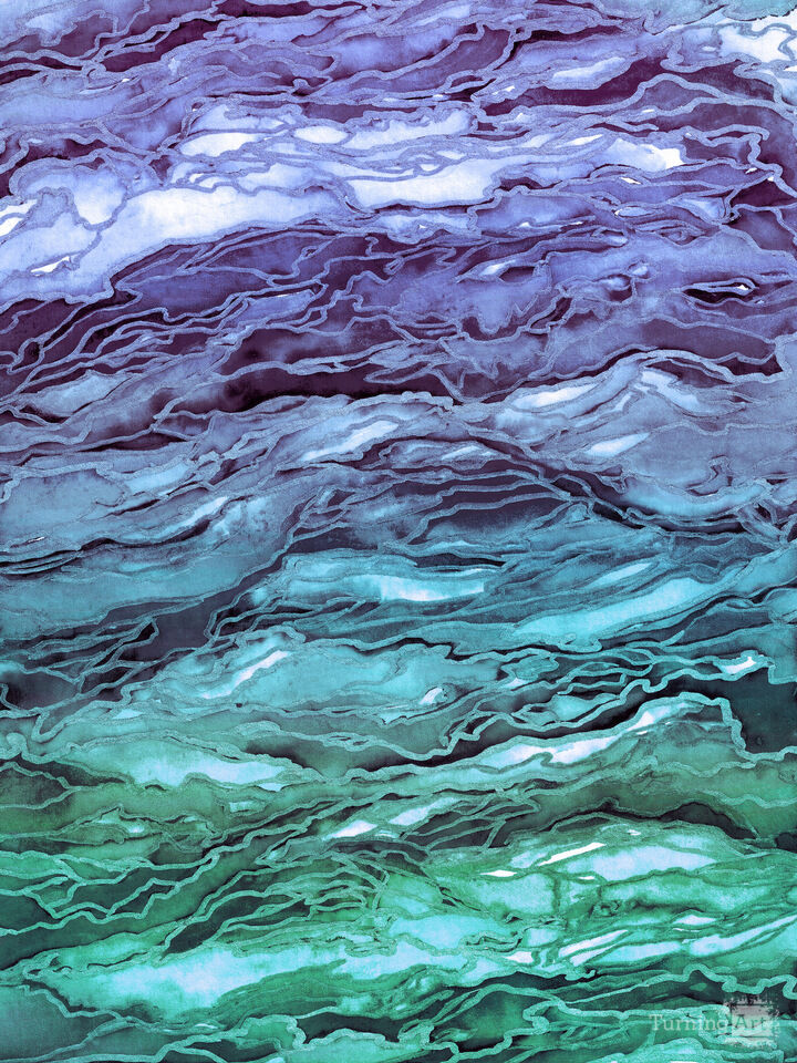 MARBLE IDEA 4 - COLORFUL OMBRE ABSTRACT PAINTING