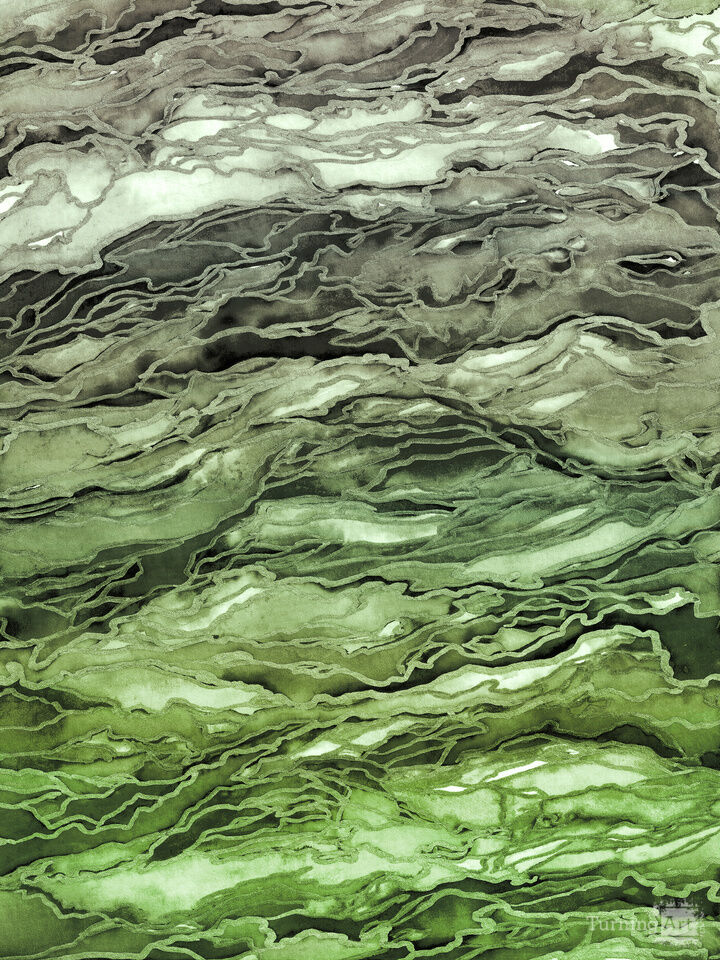 MARBLE IDEA 6 - COLORFUL OMBRE ABSTRACT PAINTING