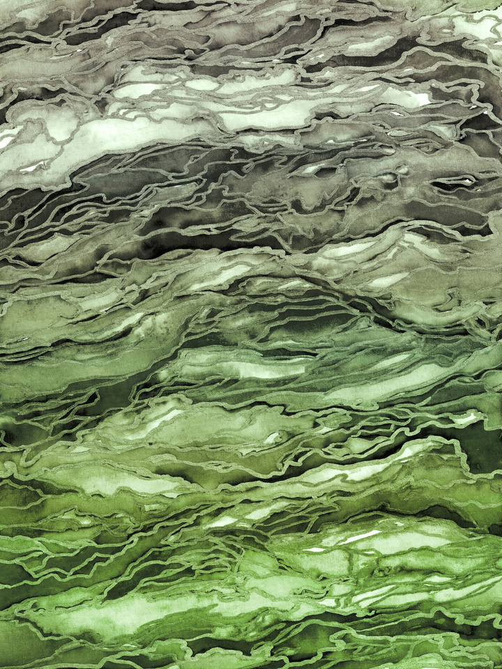 MARBLE IDEA 6 - COLORFUL OMBRE ABSTRACT PAINTING