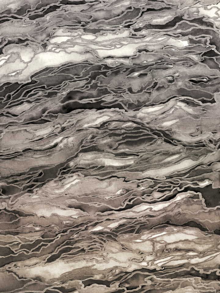MARBLE IDEA 8 - NEUTRAL OMBRE ABSTRACT PAINTING