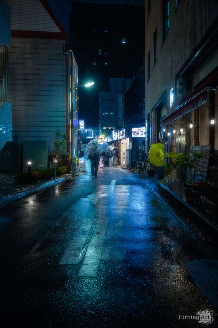 Midnight Umbrellas in Tokyo