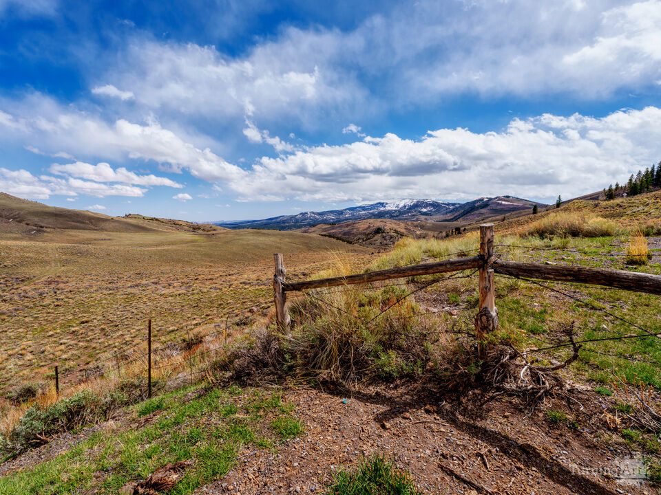 Utah Snow Peaks Beyond The Fence Line