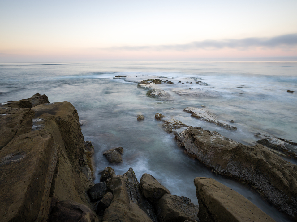 Pastel Dawn Over Quiet Tides - La Jolla California Coast