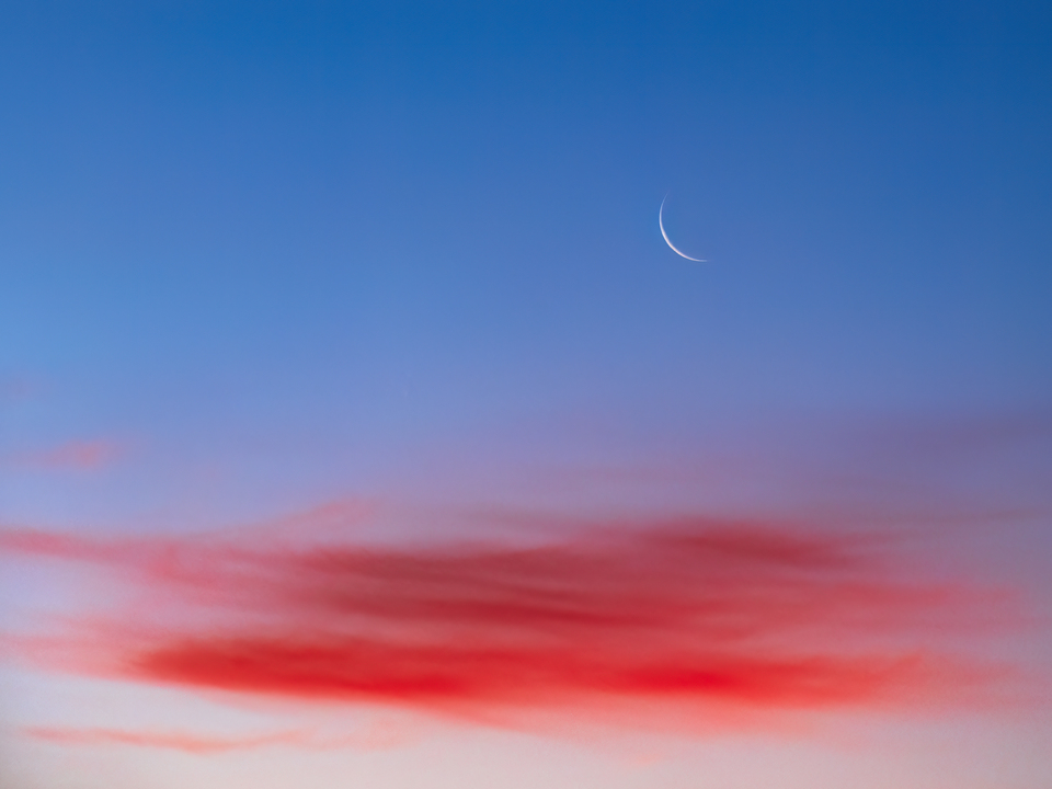 Crescent Moon at Sunrise