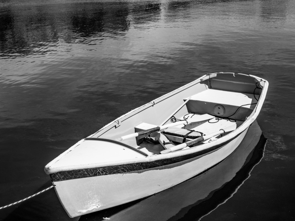 Black & White Hand crafted Skiff