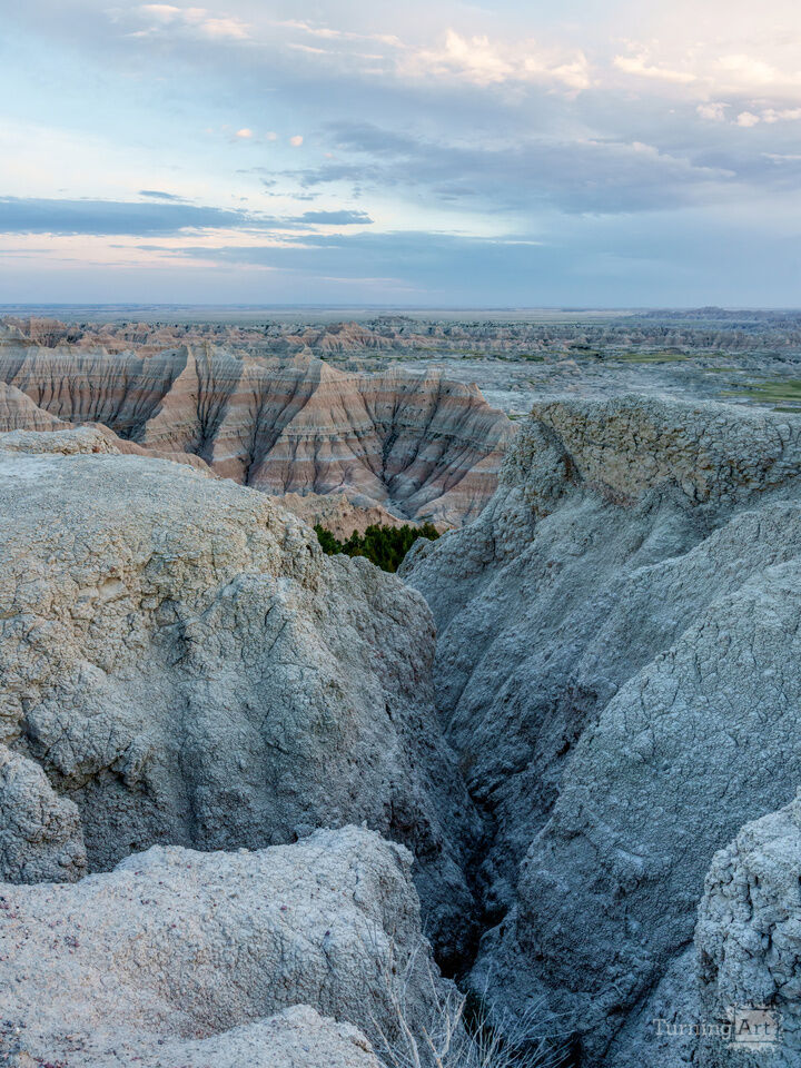 Badlands National Park Magic Hour Vertical