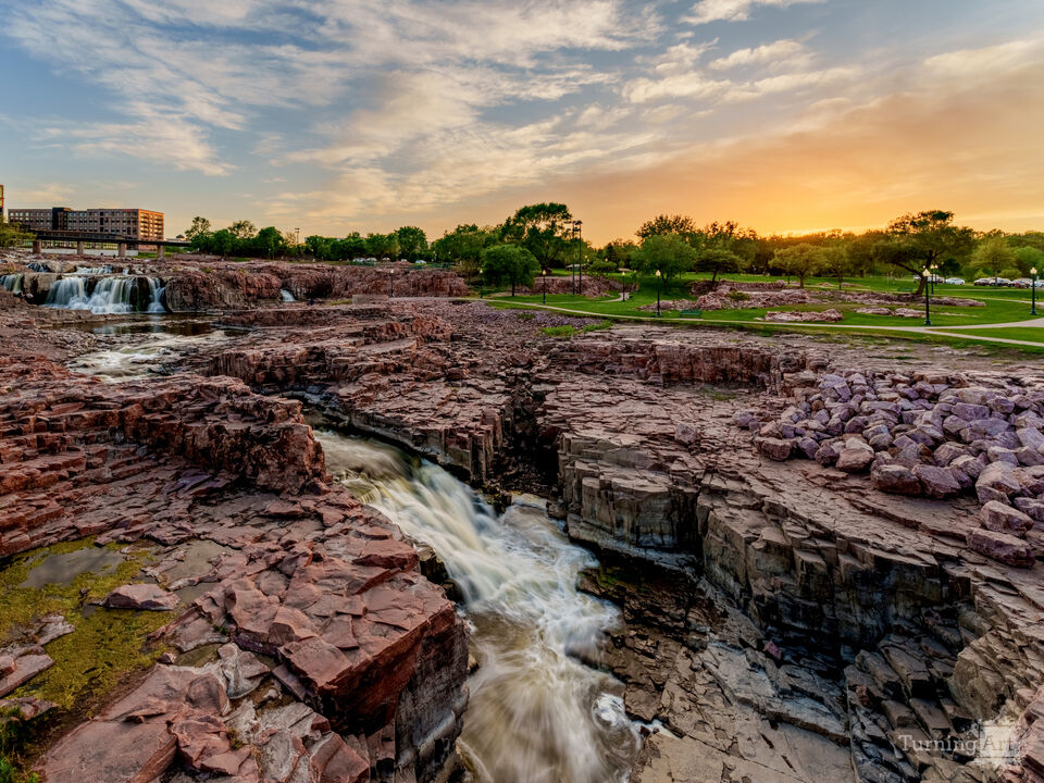 Falls Park Sioux Falls Sunset