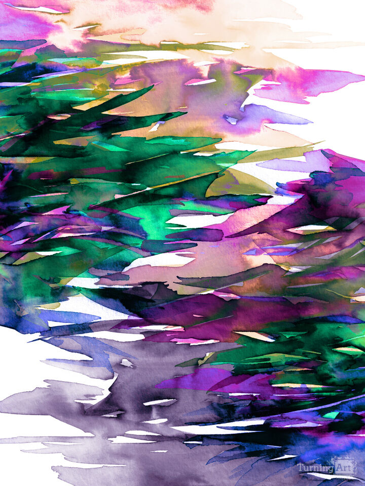 FERVOR 2 - COLORFUL WATERCOLOR ABSTRACT PAINTING