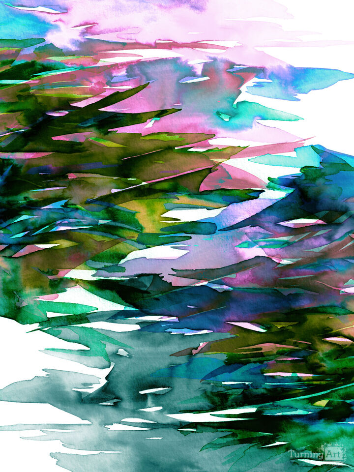FERVOR 3 - COLORFUL WATERCOLOR ABSTRACT PAINTING