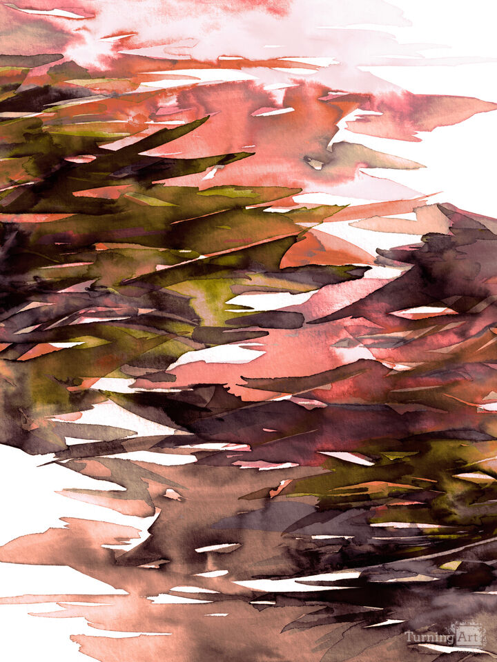 FERVOR 5 - COLORFUL WATERCOLOR ABSTRACT PAINTING
