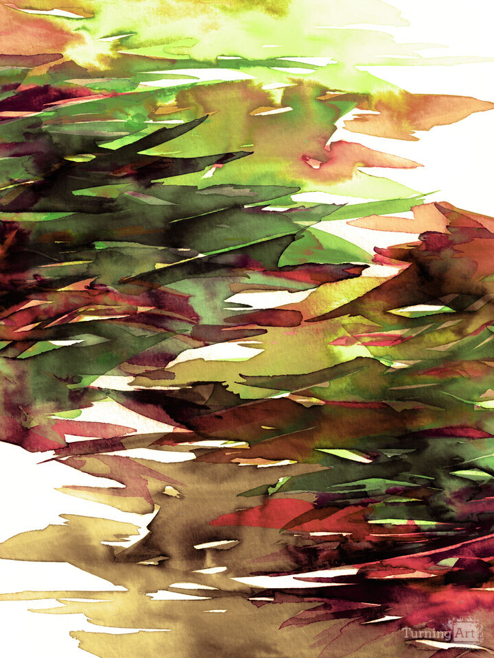 FERVOR 7 - COLORFUL WATERCOLOR ABSTRACT PAINTING