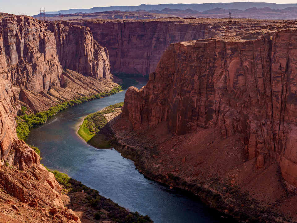 Colorado River Cuts Through Cliffs