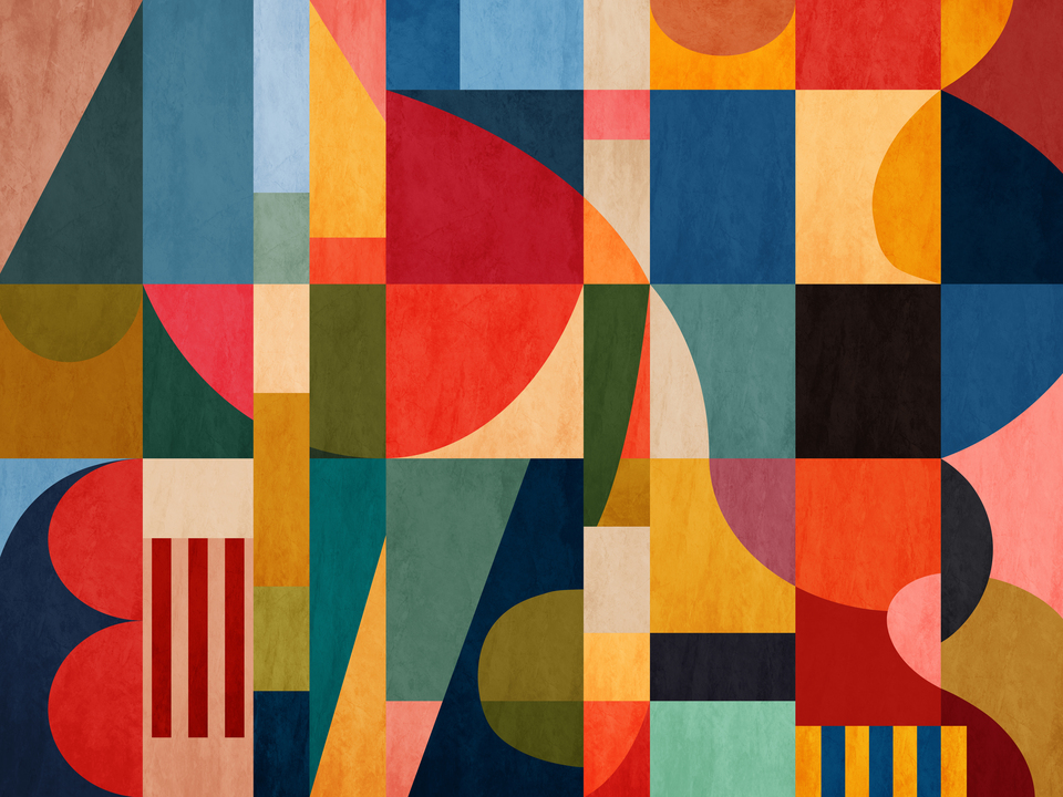 Contemporary Abstract Geometric Collage