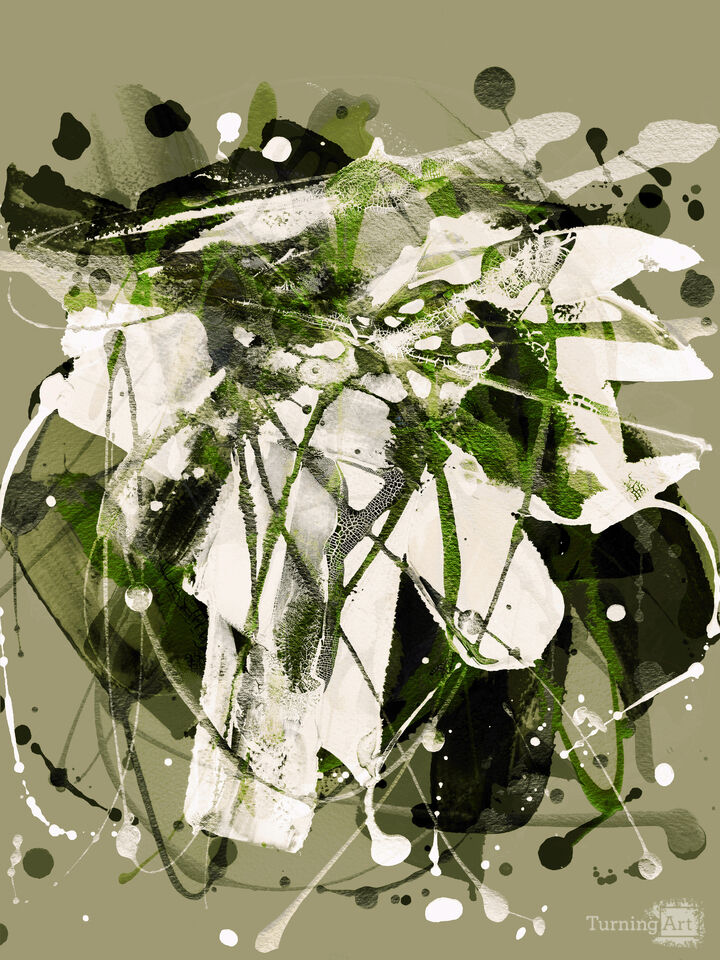 SOFTLY WHISPER 2 GREEN - ABSTRACT EXPRESSIONIST ORGANIC PAINTING