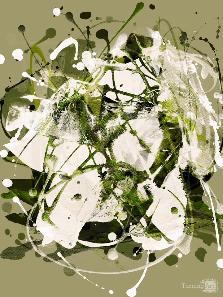 SOFTLY WHISPER 3 GREEN - ABSTRACT EXPRESSIONIST ORGANIC PAINTING