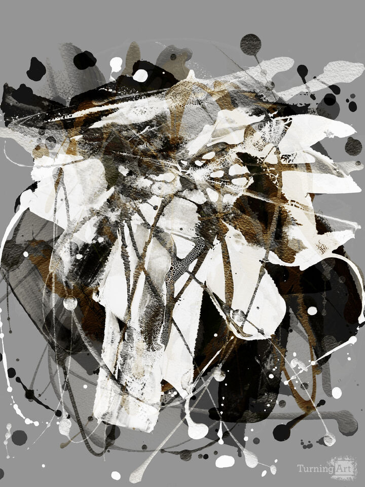 SOFTLY WHISPER 2 NEUTRAL GREYSCALE - ABSTRACT EXPRESSIONIST ORGANIC PAINTING