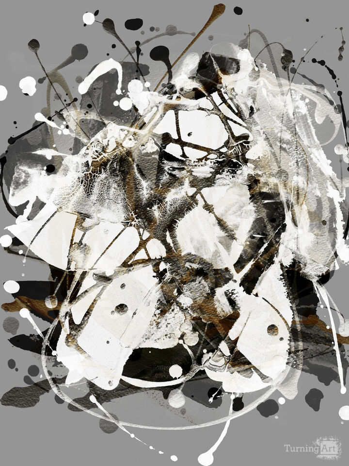 SOFTLY WHISPER 3 NEUTRAL GREYSCALE - ABSTRACT EXPRESSIONIST ORGANIC PAINTING