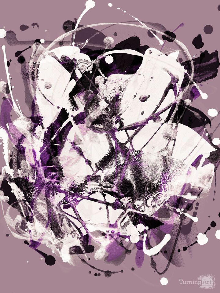 SOFTLY WHISPER 1 LAVENDER PURPLE - ABSTRACT EXPRESSIONIST ORGANIC PAINTING