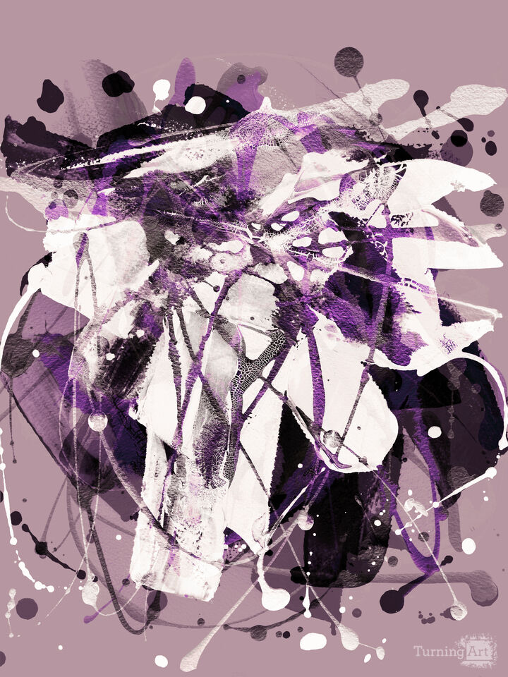 SOFTLY WHISPER 2 LAVENDER PURPLE - ABSTRACT EXPRESSIONIST ORGANIC PAINTING