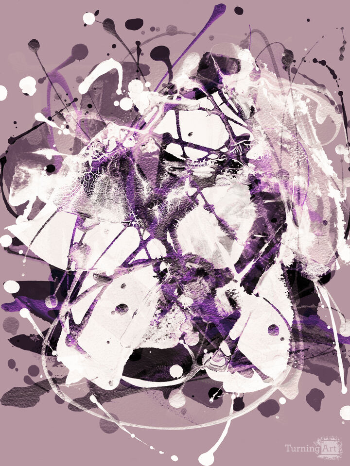 SOFTLY WHISPER 3 LAVENDER PURPLE - ABSTRACT EXPRESSIONIST ORGANIC PAINTING