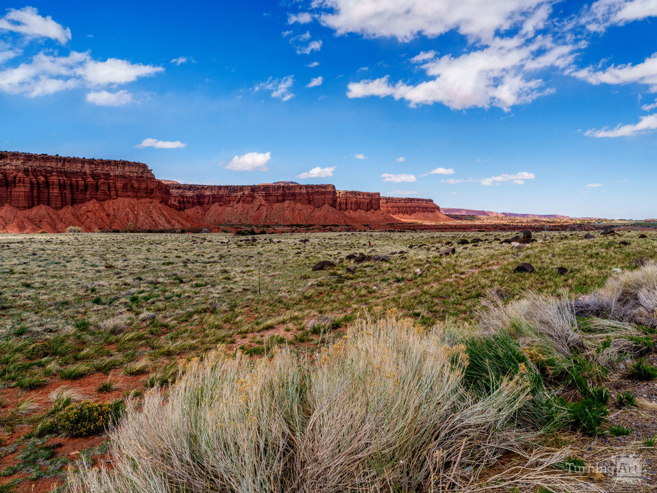 Utah Desert Plains and Red Cliffs