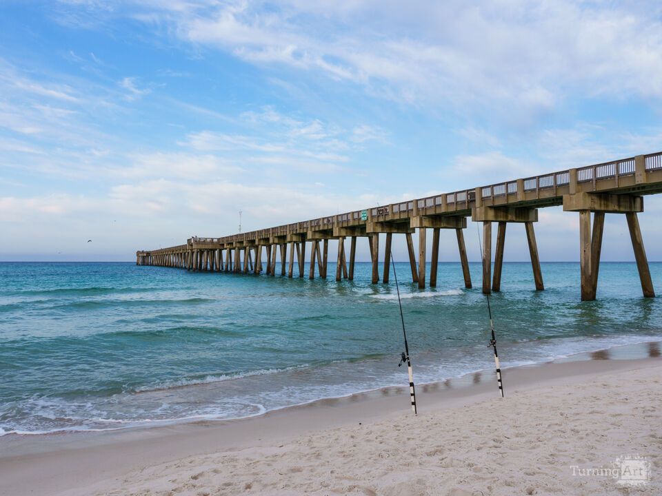 Fishing Poles By Panama City Beach Pier
