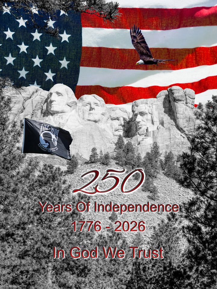 Mount Rushmore In God We Trust Selective Color