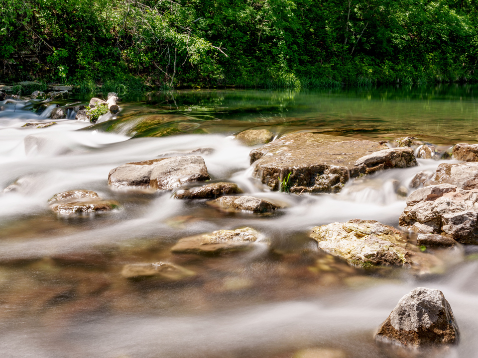 Roaring River Spring Waters And Falls