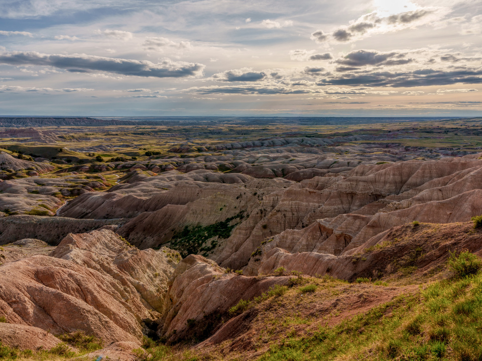 Badlands Wilderness Overlook Bold Evening