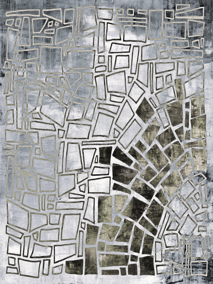ODE TO THE AZTEC SUN 2 (OF 2) NEUTRAL ABSTRACT TRIBAL SHAPES PATTERN