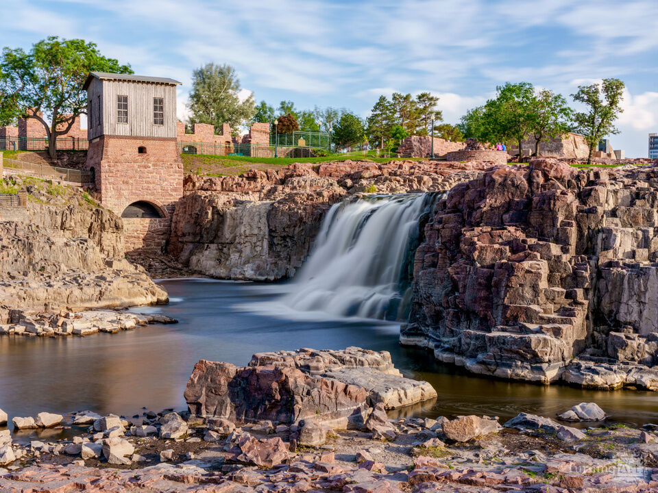 Falls Park Turbine House Waterfall