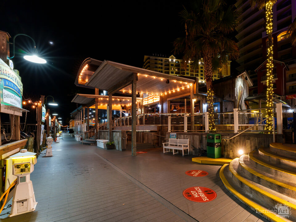 Night Lights Destin Harbor Boardwalk
