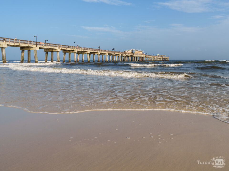 Coastal Waves At Gulf Shores Pier