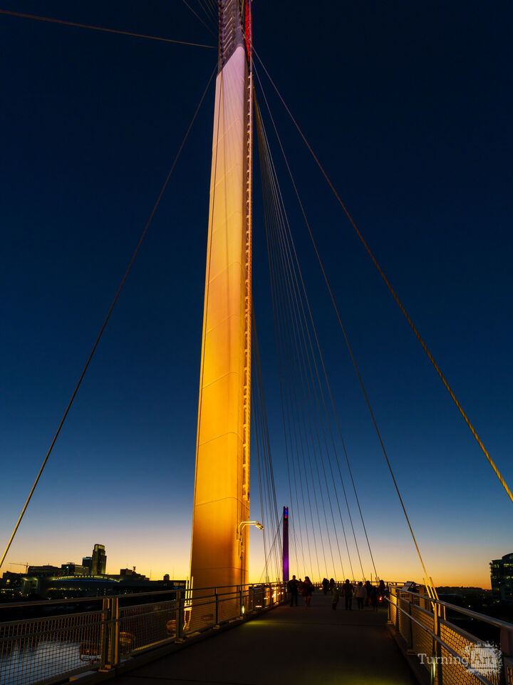 Amber Lights On Bob Kerrey Bridge