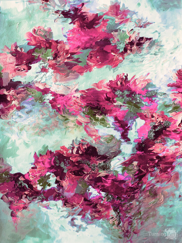 WHEN WE WERE MERMAIDS, ISLAND DREAM - ABSTRACT LANDSCAPE PAINTING