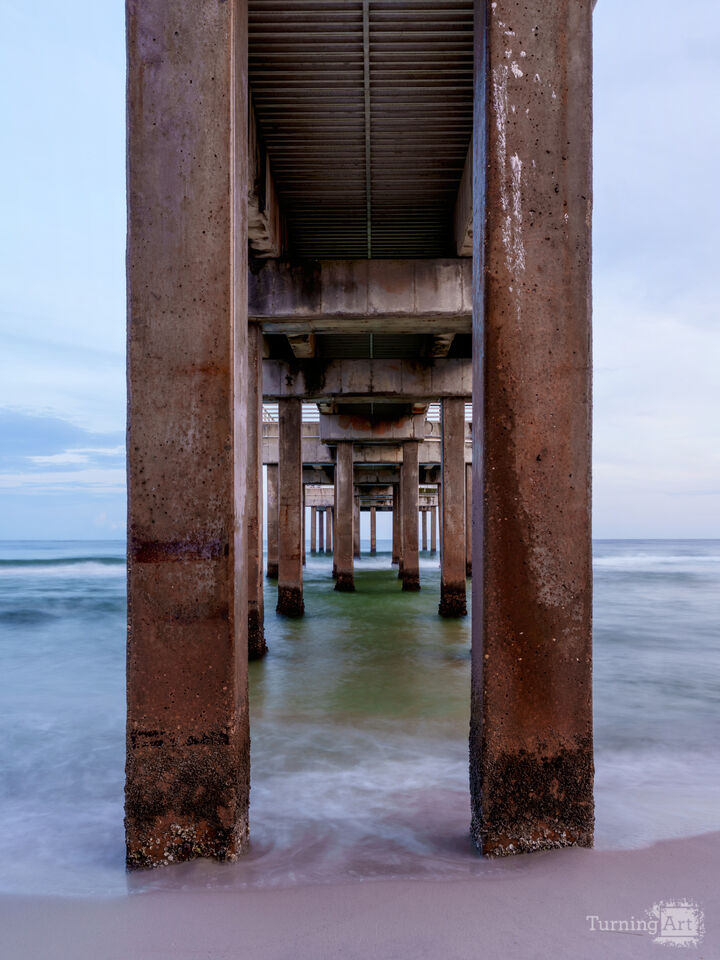 Under Orange Beach Pier Symmetry