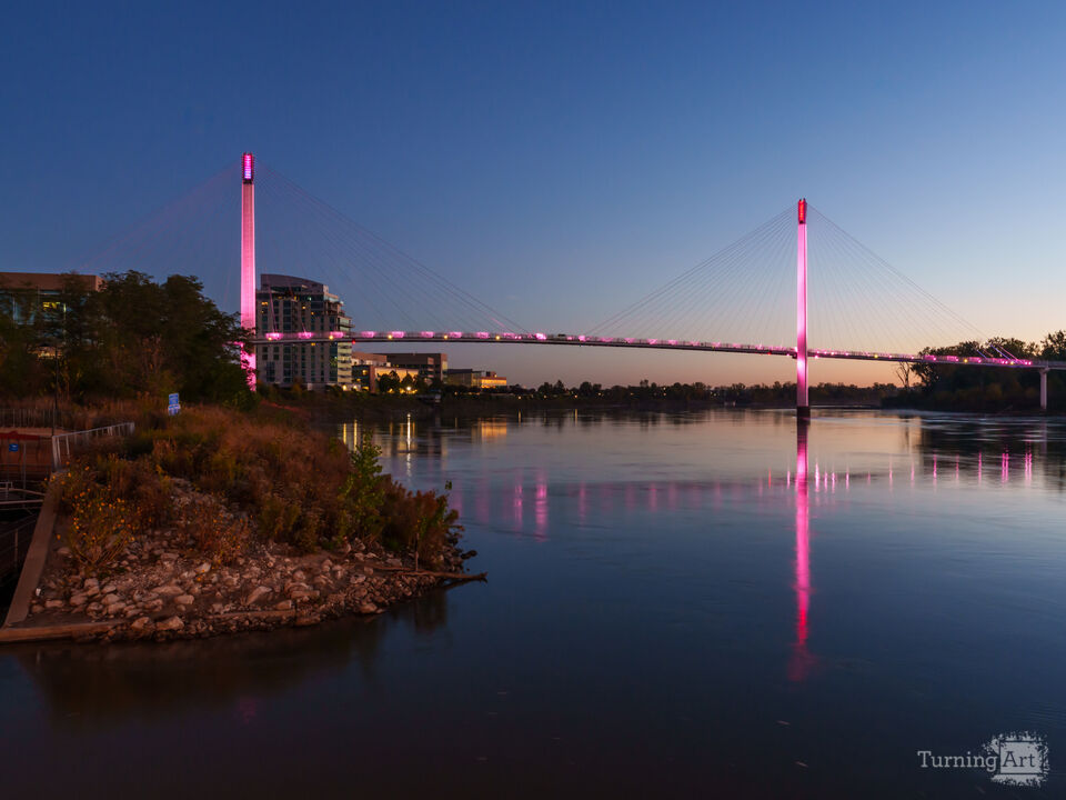 Bob Kerry Bridge Pink Morning Reflections