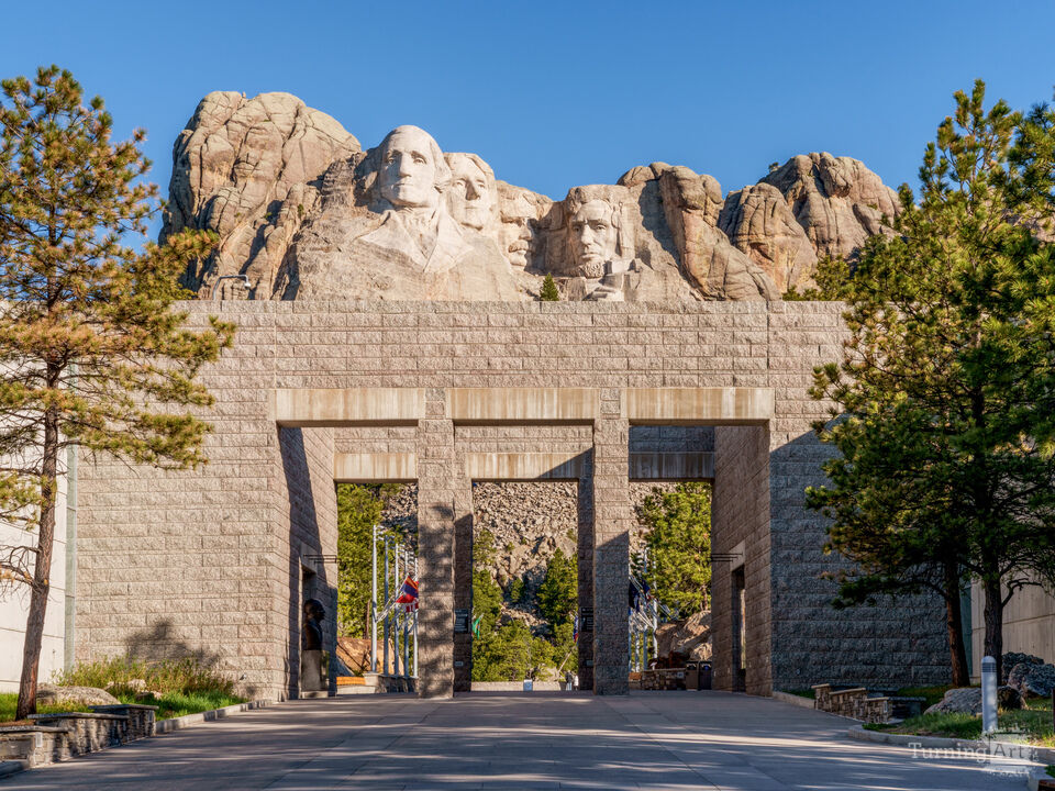 Entering Mount Rushmore