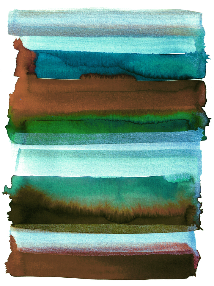 OUTSIDE THE LINES 5 BOLD COLORFUL WATERCOLOR LINES PAINTING