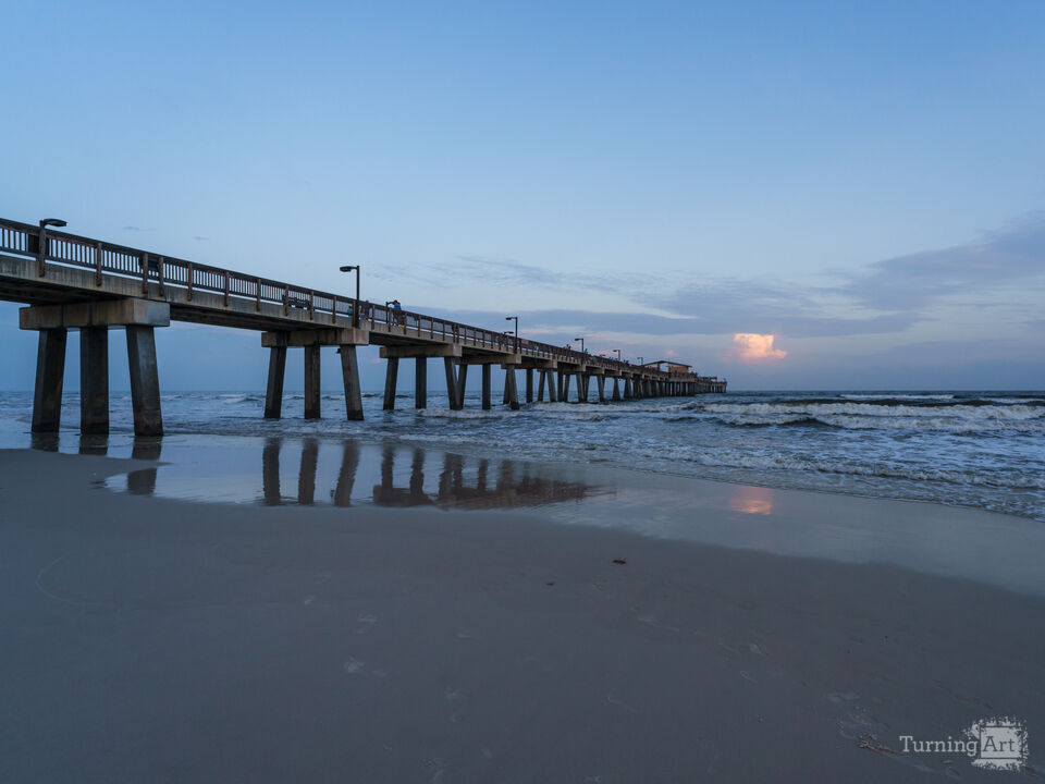 Gulf Shores Pier After Sunset Reflections
