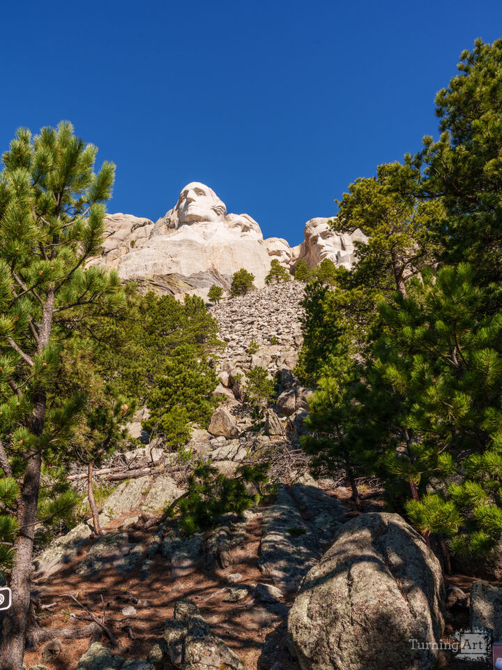Vertical View Below Mount Rushmore