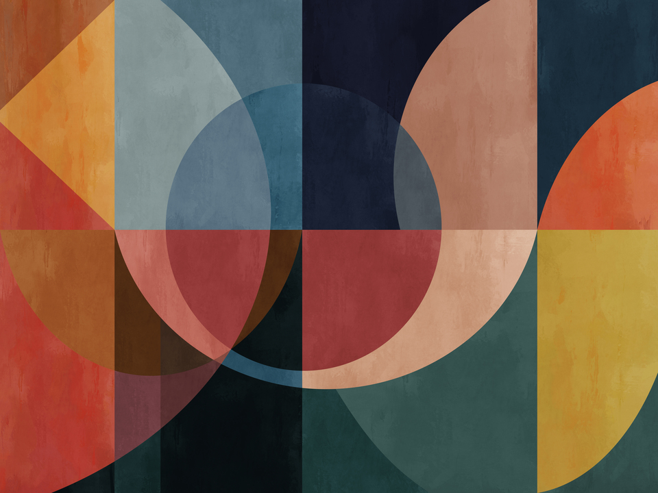 Geometric Shapes Earthy Tones
