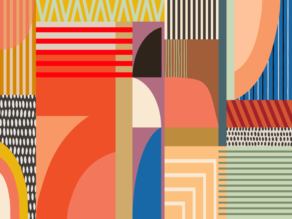 Vibrant Bauhaus Geometry