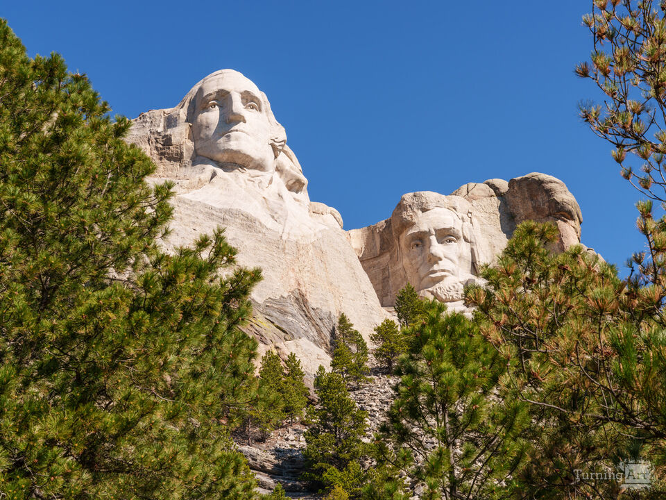 Mt Rushmore Below Washington And Lincoln
