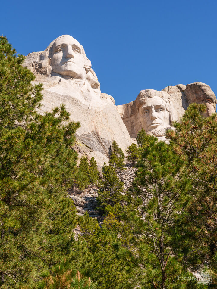 Mt Rushmore Below Washington And Lincoln Vertical