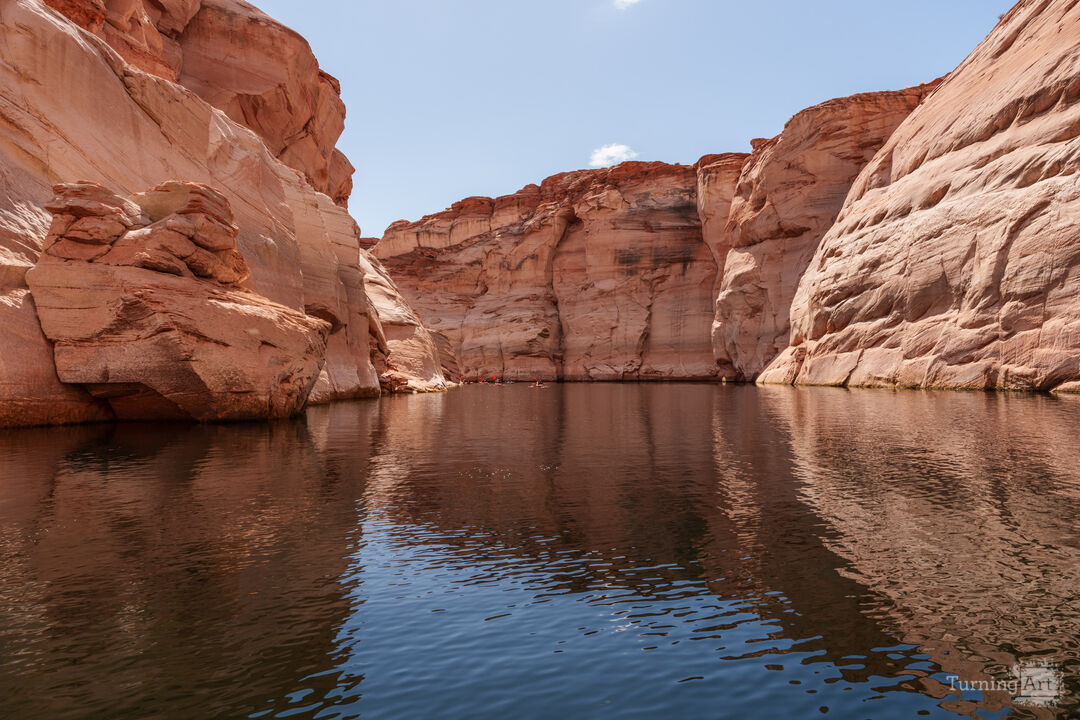 Reflections And Kayakers Antelope Canyon