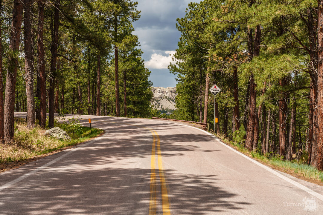 Reveal Of Rushmore On Iron Mountain Road