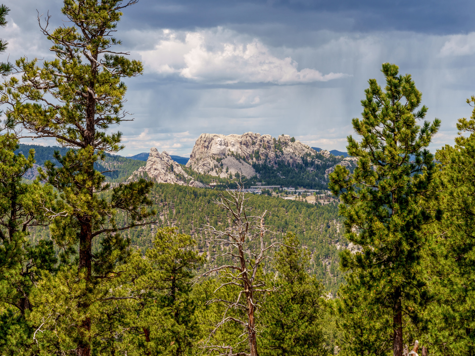 Rain Showers Over Mount Rushmore